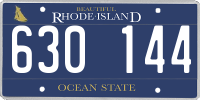 RI license plate 630144