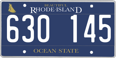 RI license plate 630145