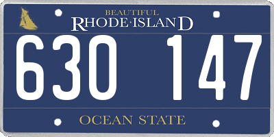 RI license plate 630147