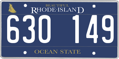 RI license plate 630149