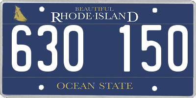 RI license plate 630150