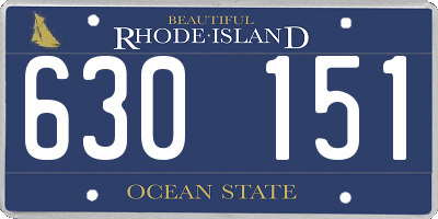 RI license plate 630151