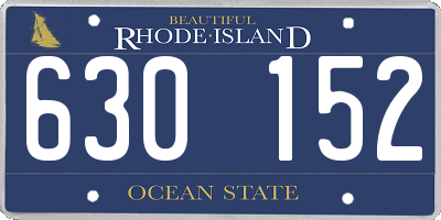RI license plate 630152