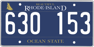RI license plate 630153