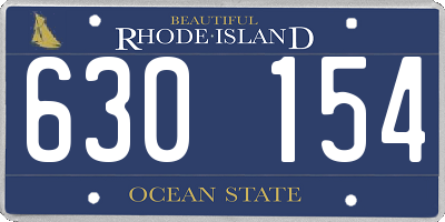RI license plate 630154