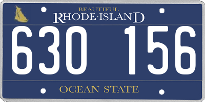 RI license plate 630156