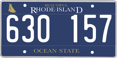 RI license plate 630157