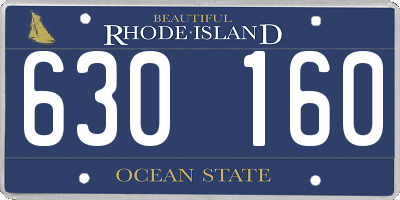 RI license plate 630160
