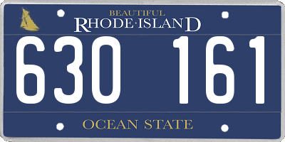 RI license plate 630161