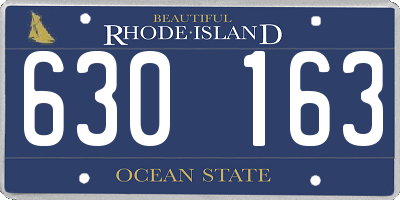 RI license plate 630163