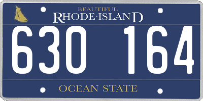 RI license plate 630164