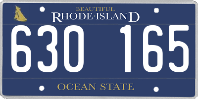 RI license plate 630165