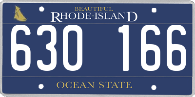 RI license plate 630166