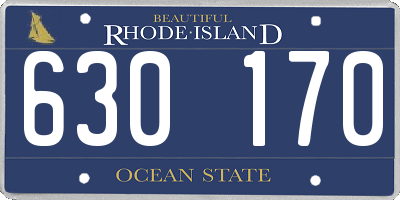 RI license plate 630170