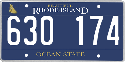 RI license plate 630174