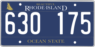 RI license plate 630175