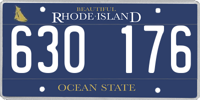 RI license plate 630176