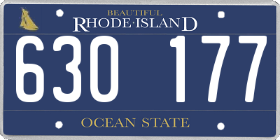 RI license plate 630177