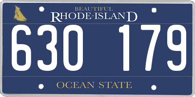 RI license plate 630179