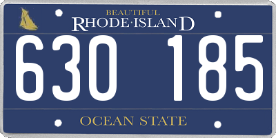 RI license plate 630185