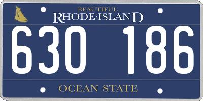 RI license plate 630186