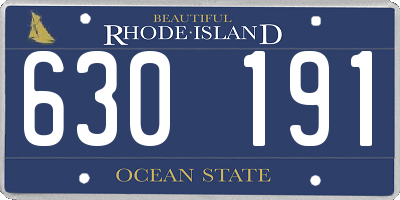 RI license plate 630191