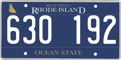 RI license plate 630192