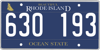 RI license plate 630193