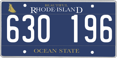 RI license plate 630196