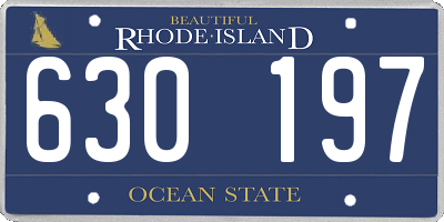 RI license plate 630197