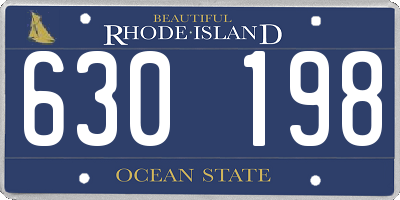 RI license plate 630198