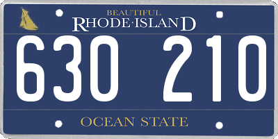 RI license plate 630210