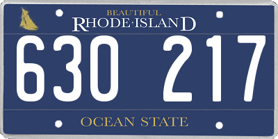 RI license plate 630217
