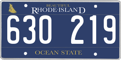 RI license plate 630219