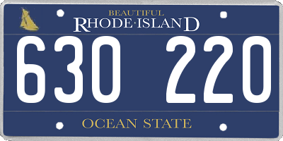 RI license plate 630220