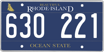 RI license plate 630221