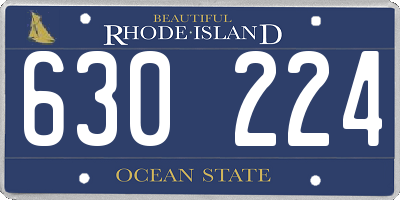 RI license plate 630224