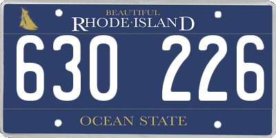 RI license plate 630226