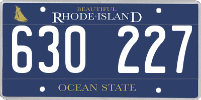 RI license plate 630227