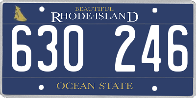 RI license plate 630246
