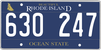 RI license plate 630247
