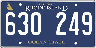 RI license plate 630249