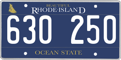 RI license plate 630250