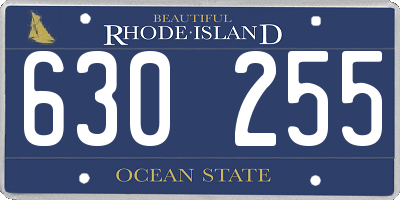 RI license plate 630255