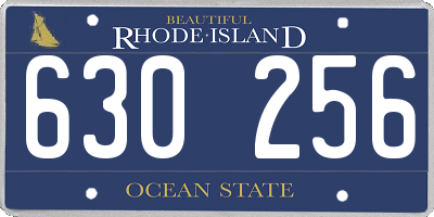 RI license plate 630256