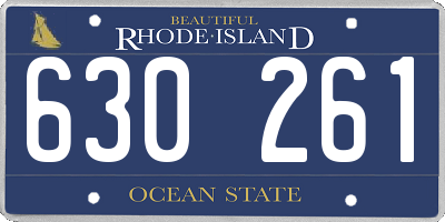 RI license plate 630261