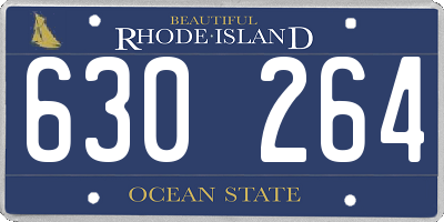 RI license plate 630264