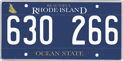 RI license plate 630266