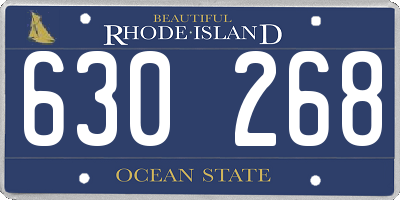 RI license plate 630268