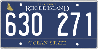 RI license plate 630271
